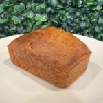 Gluten-free vegan plain banana bread mini loaf.