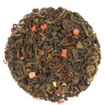 Loose Leaf Green tea with pieces of strawberry